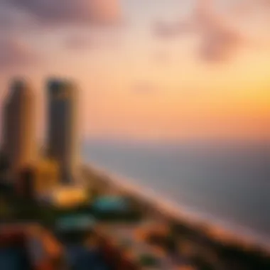 Prime Location Overlooking Jumeirah Beach Panoramic view of Jumeirah Beach from Address JBR highlighting its prime location