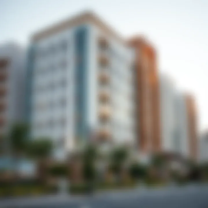 Modern residential buildings in Al Badaa Satwa