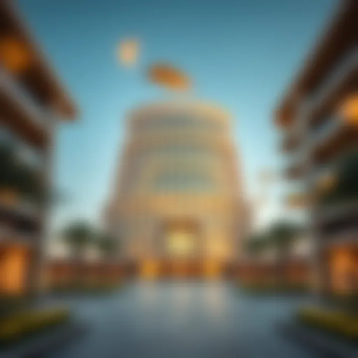 Architectural Excellence of Al Bawadi Building A stunning architectural view of the Al Bawadi Building showcasing its unique design.