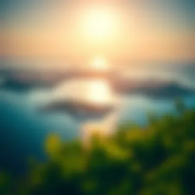 A panoramic view of Al Hudayriat Island showcasing its lush landscapes and azure waters