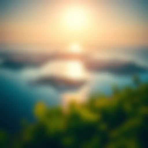 Breathtaking View of Al Hudayriat Island A panoramic view of Al Hudayriat Island showcasing its lush landscapes and azure waters