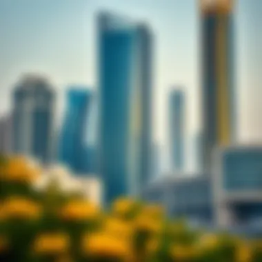 Business district surrounding Al Tower Center highlighting investment opportunities