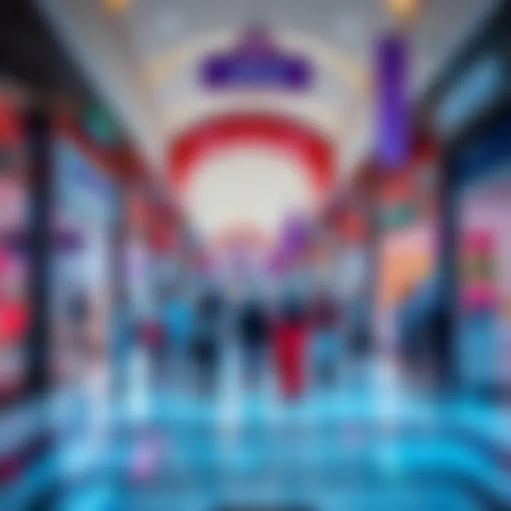 Vibrant retail spaces in Al Twar Centre filled with shoppers