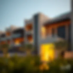 Architectural design of Alef Al Mamsha showcasing modern aesthetics