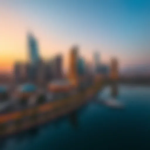 Skyline of Sharjah Showcasing Alef Group Developments Stunning skyline view of Sharjah featuring Alef Group's architectural marvels