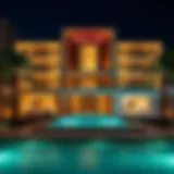Stunning exterior view of Avani Palm View Dubai Hotel & Suites showcasing modern architecture