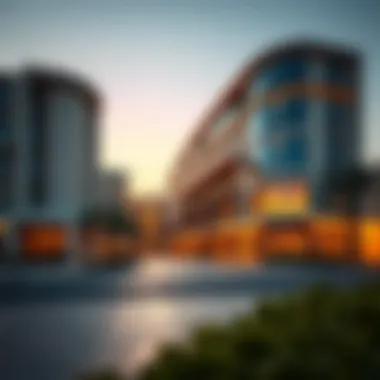 Architectural Marvel of Azizi Mirage Stunning facade of Azizi Mirage showcasing modern architectural design