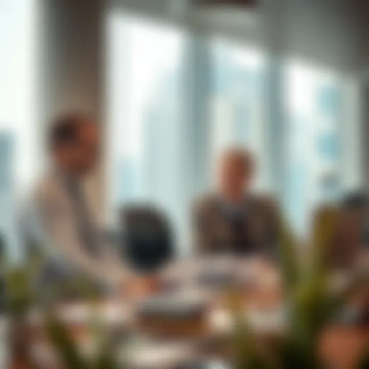 Market Insights: Investment Trends in Dubai Investors analyzing market trends in a modern office