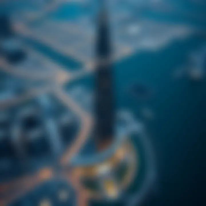 Aerial view of Business Bay and Silver Tower