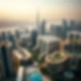 Aerial view of iconic UAE skyline showcasing luxury properties