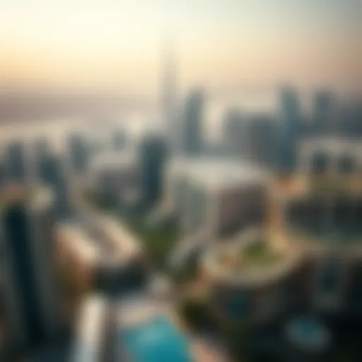 Aerial view of iconic UAE skyline showcasing luxury properties