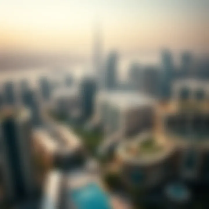 Aerial view of iconic UAE skyline showcasing luxury properties