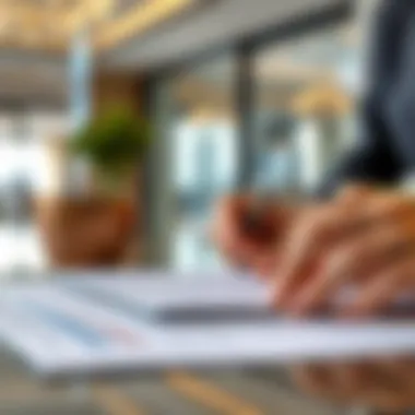 Close-up of contract signing for real estate transaction