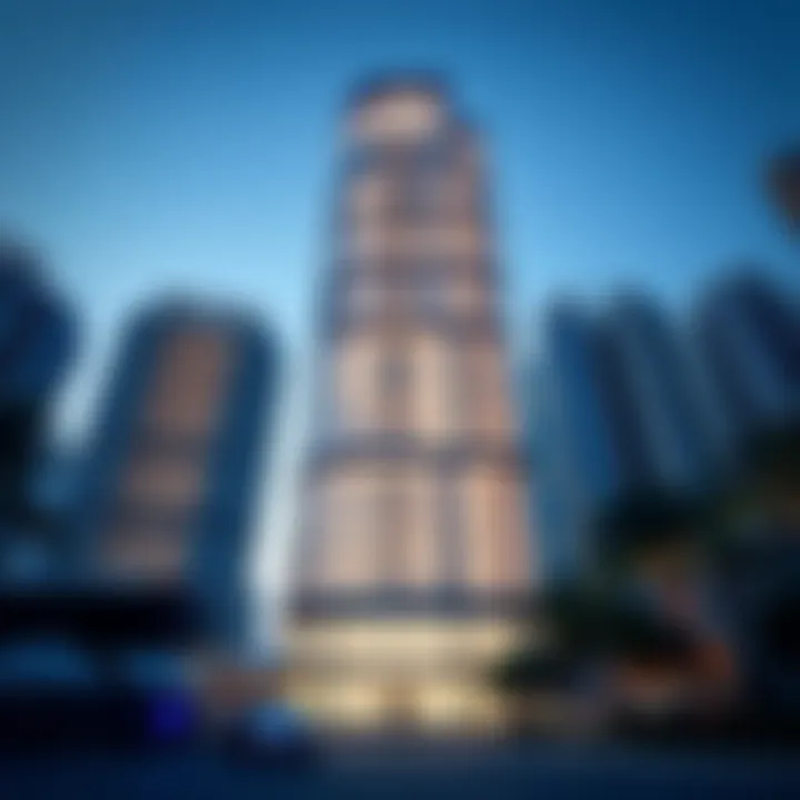 Stunning exterior view of Chic Tower showcasing its modern architecture