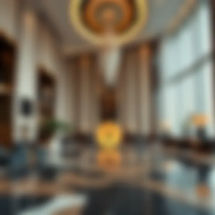 Luxurious lobby interior of Chic Tower featuring modern design elements
