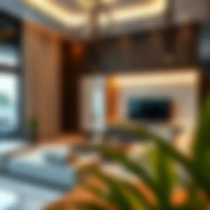 Luxury city stay residence interior with modern decor