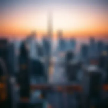Stunning skyline view of Dubai at dusk