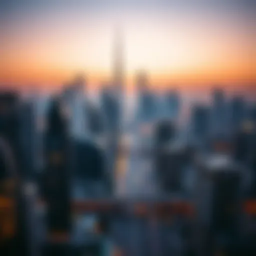 Stunning skyline view of Dubai at dusk