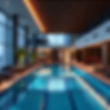 Overview of the amenities available at Olivia Residence, including the pool and gym