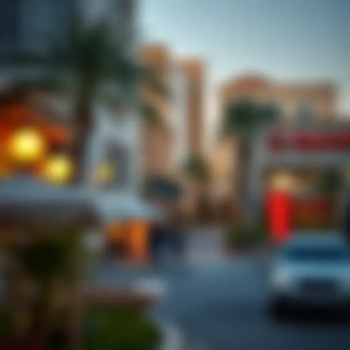 Vibrant neighborhood surrounding Olivia Residence, illustrating local attractions and lifestyle