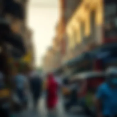 Vibrant local market scene in Bur Dubai