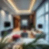 Contemporary studio apartment interior showcasing modern design