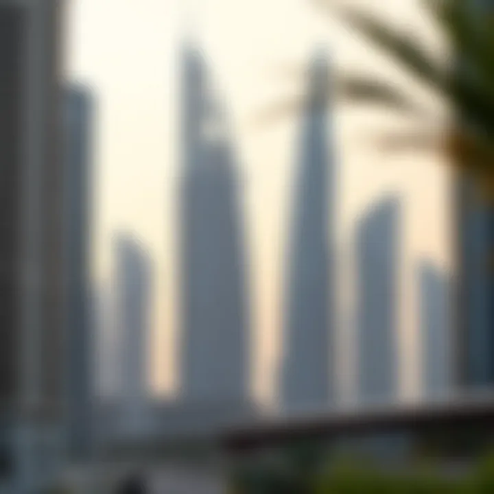 A panoramic view of modern off-plan residential skyscrapers in Dubai