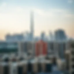 Dubai skyline with residential buildings