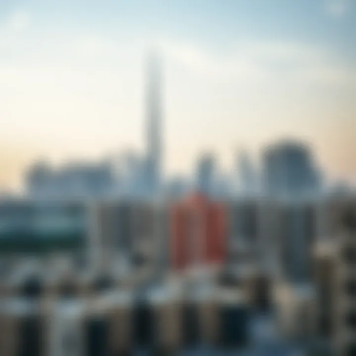 Dubai skyline with residential buildings