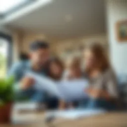 A family planning their move with a checklist.