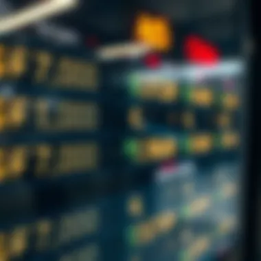 Currency exchange rates display board