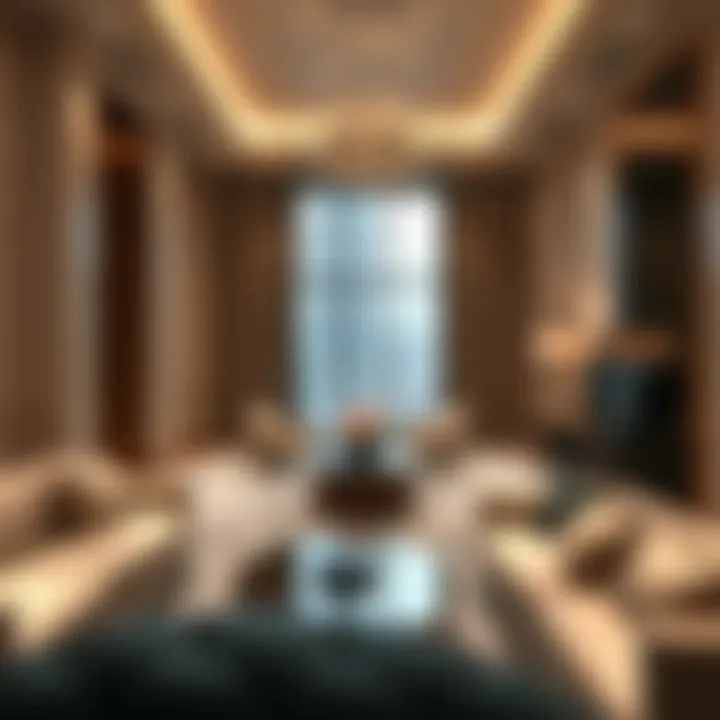 Refined Elegance: Interior of a Corporate Suite Luxurious corporate suite interior at Burj Khalifa