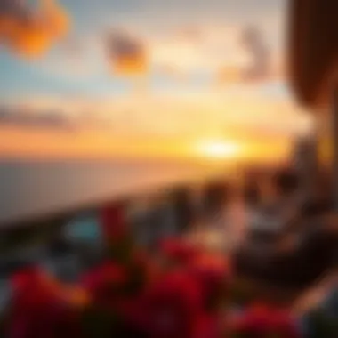 Enchanting Sunset from Côte d'Azur Balcony Breathtaking sunset view from a balcony at Côte d'Azur Resort