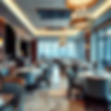 Stylish dining area highlighting gourmet cuisine