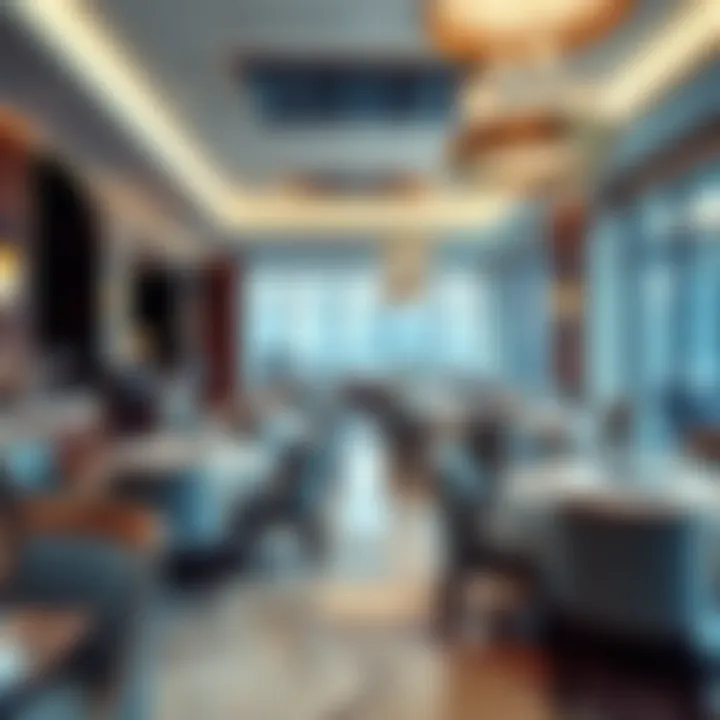 Stylish dining area highlighting gourmet cuisine