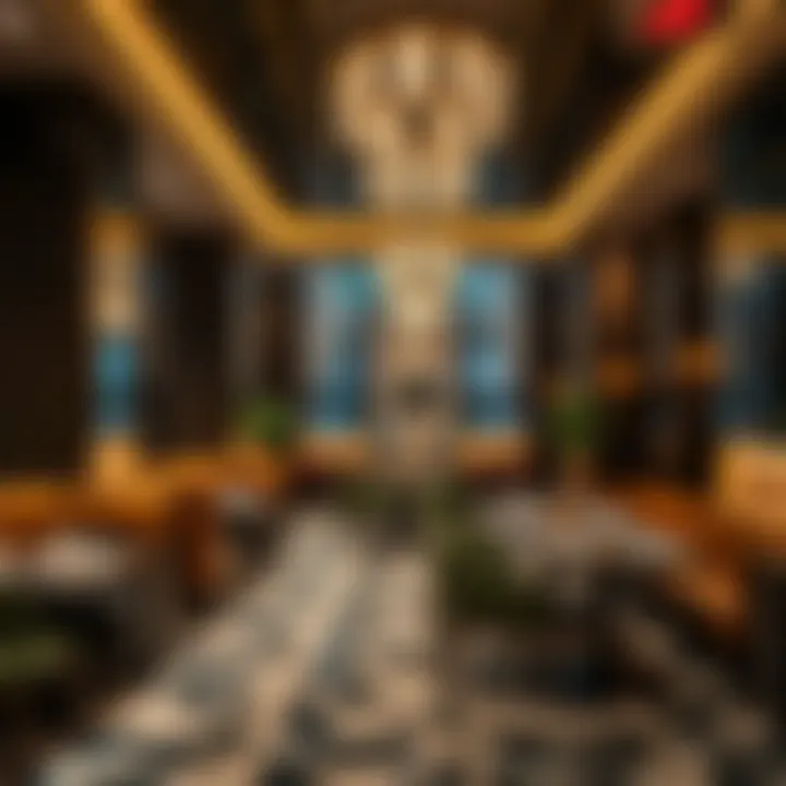 Upscale Dining Ambiance in JBR Luxurious interior of an upscale restaurant in JBR