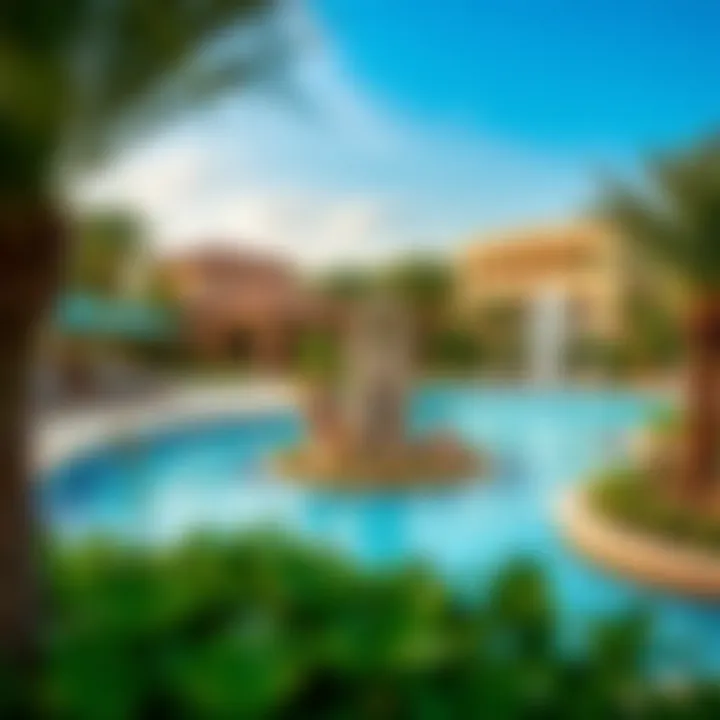 Beautiful Landscaping at Damac Hills 2 Water Park Lush landscaping around the leisure areas of Damac Hills 2 Water Park