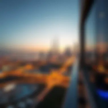 Stunning Dubai Skyline from Damac Prive Scenic view from Damac Prive overlooking Dubai skyline