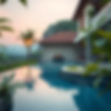 Tranquil setting of a Hatta hotel with a private pool