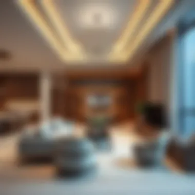 Modern living space interior within Dorra Bay Tower Marina highlighting elegant design and comfort