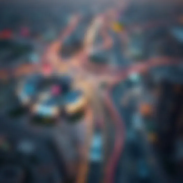 Aerial view showcasing the connectivity of Dubai Last Exit