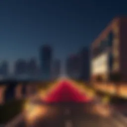 Modern architectural landscape of Dubai Last Exit