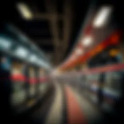 Detailed view of the Dubai Metro routes and stations