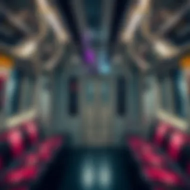 Technological Advancements: Inside Dubai Metro Train Inside a Dubai Metro train highlighting technology