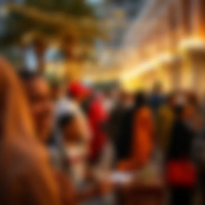 Community gathering during Ramadan featuring cultural activities and festive spirit