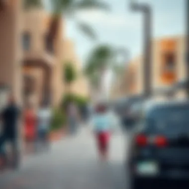 Vibrant community life in a popular Dubai neighborhood