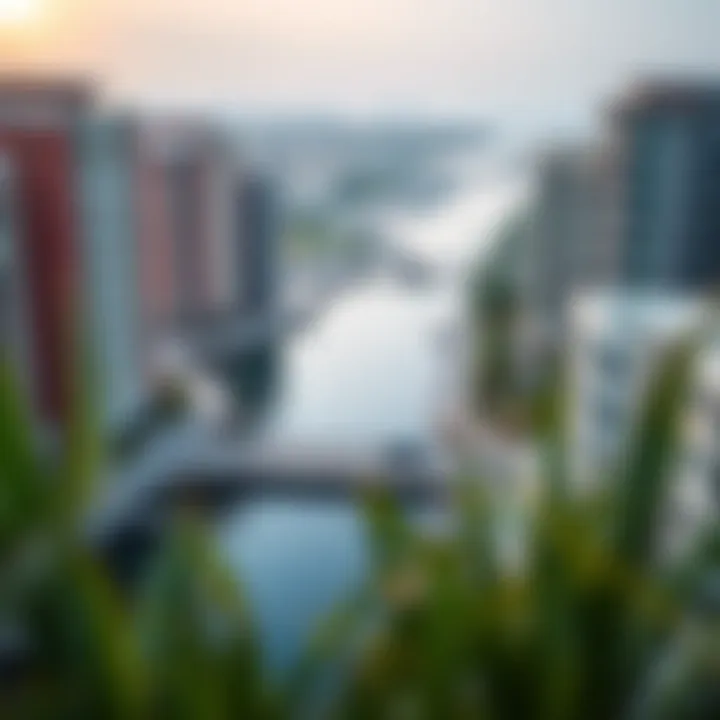 Aerial view of Emaar Creek Waters showcasing the waterfront and modern architecture