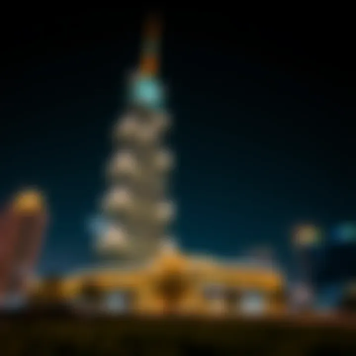 Emaar Grande Illuminated at Night Stunning night view of Emaar Grande