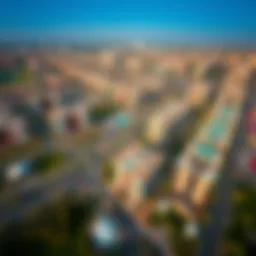 Aerial view of Emaar South showcasing residential buildings and green spaces