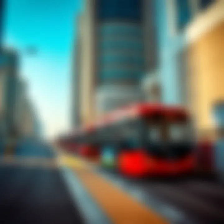 Public transportation system in Dubai highlighting accessibility